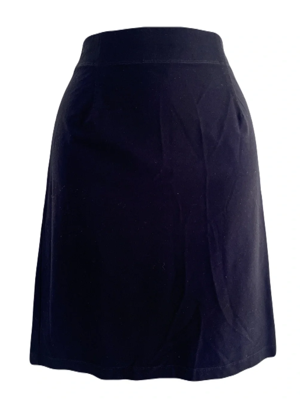 Eileen Fisher Black Stretch Crepe Skirt, Size M